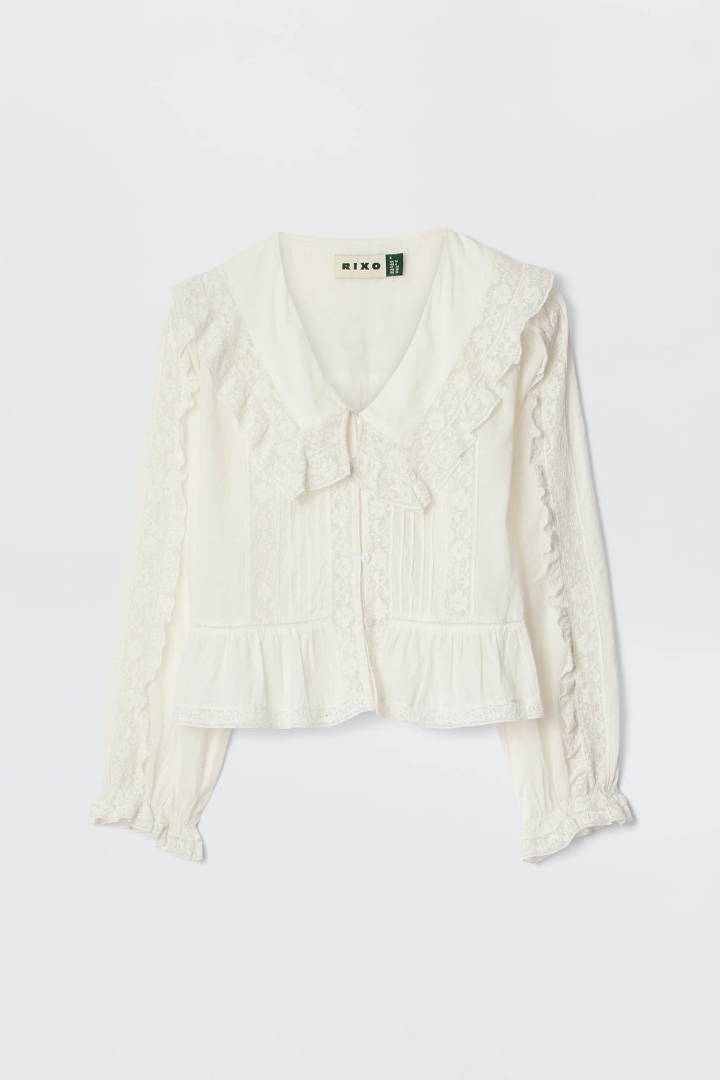 RIXO Maribelle Top in Ivory