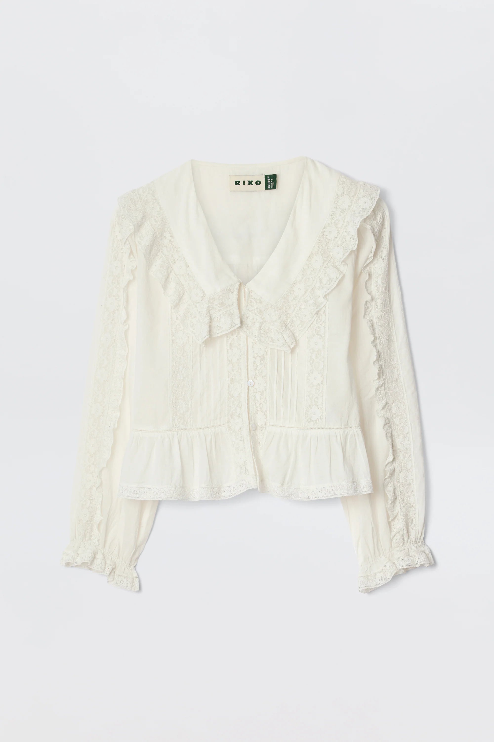 RIXO Maribelle Top in Ivory