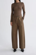 AGOLDE Low Curve Utility Trouser in Sateen Uniform Olive