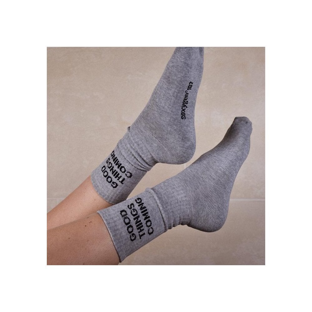 GOOD THINGS COMING Socks in Slate