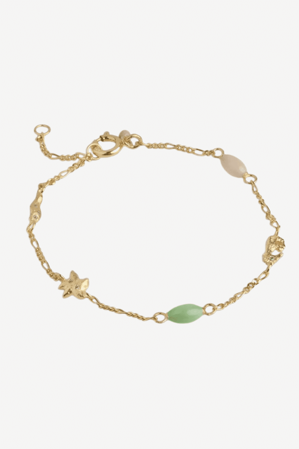 Oceania Bracelet in Dusty Green/Light Peach