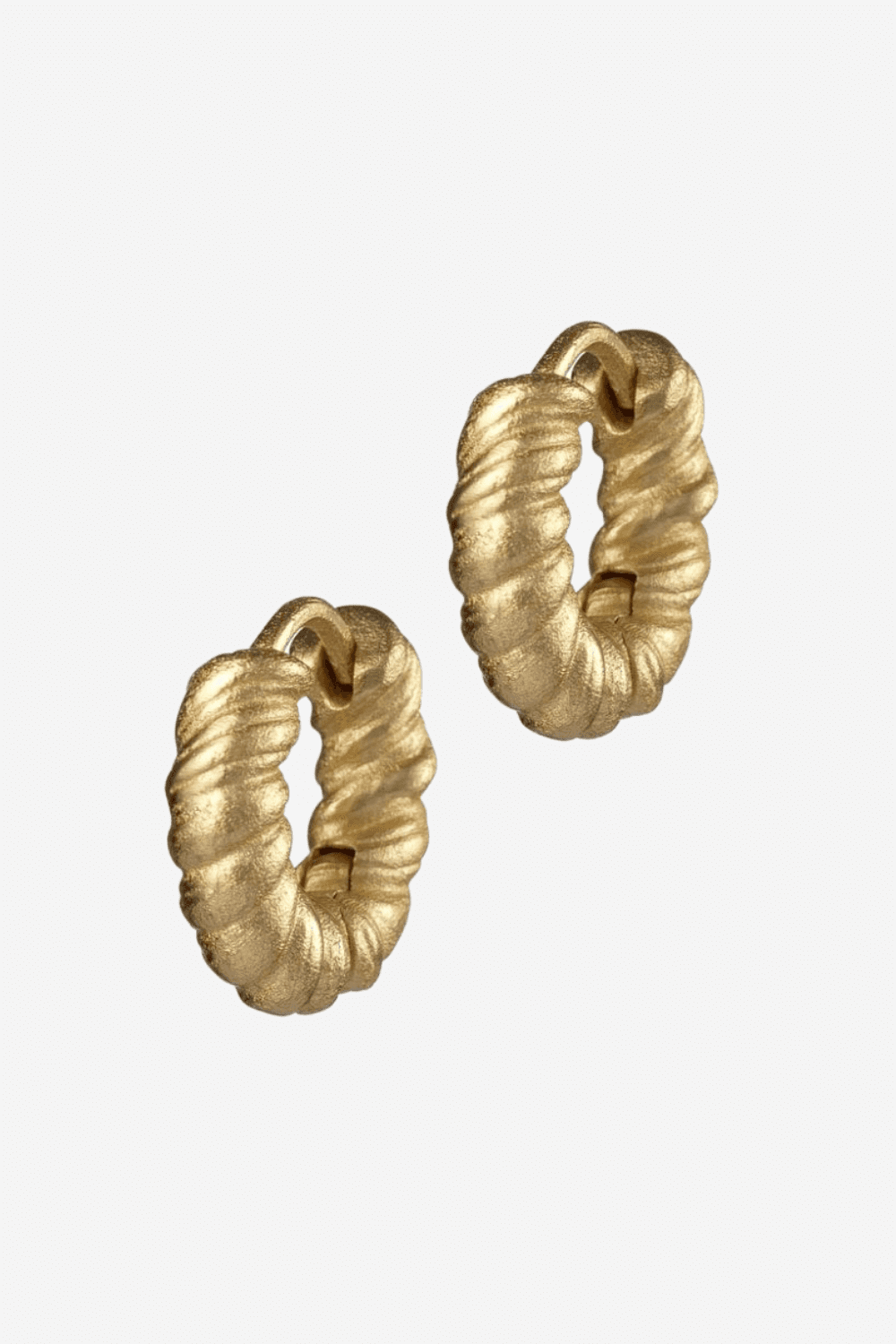 Cable Hoop Earrings
