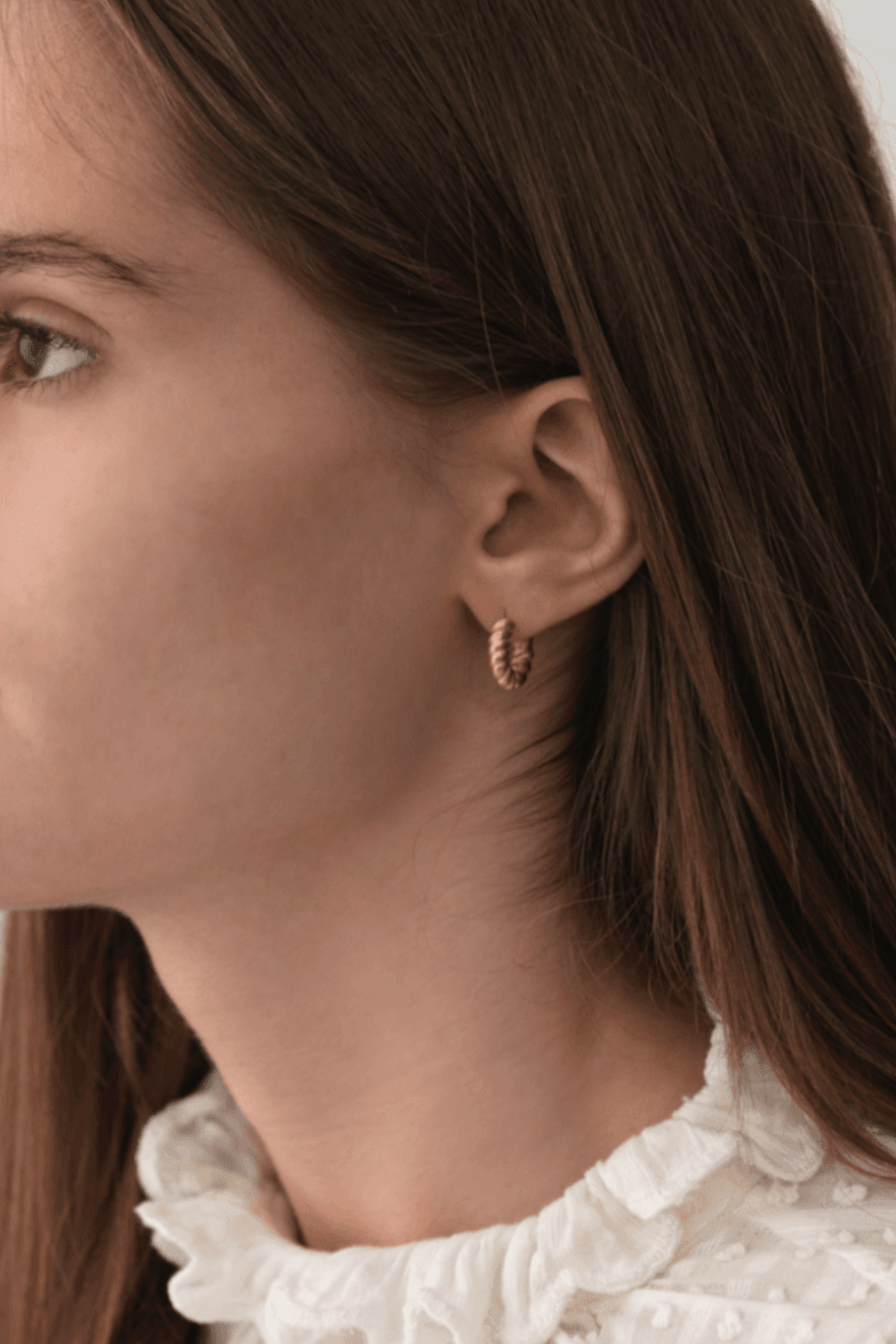 Cable Hoop Earrings