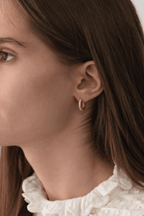 Cable Hoop Earrings