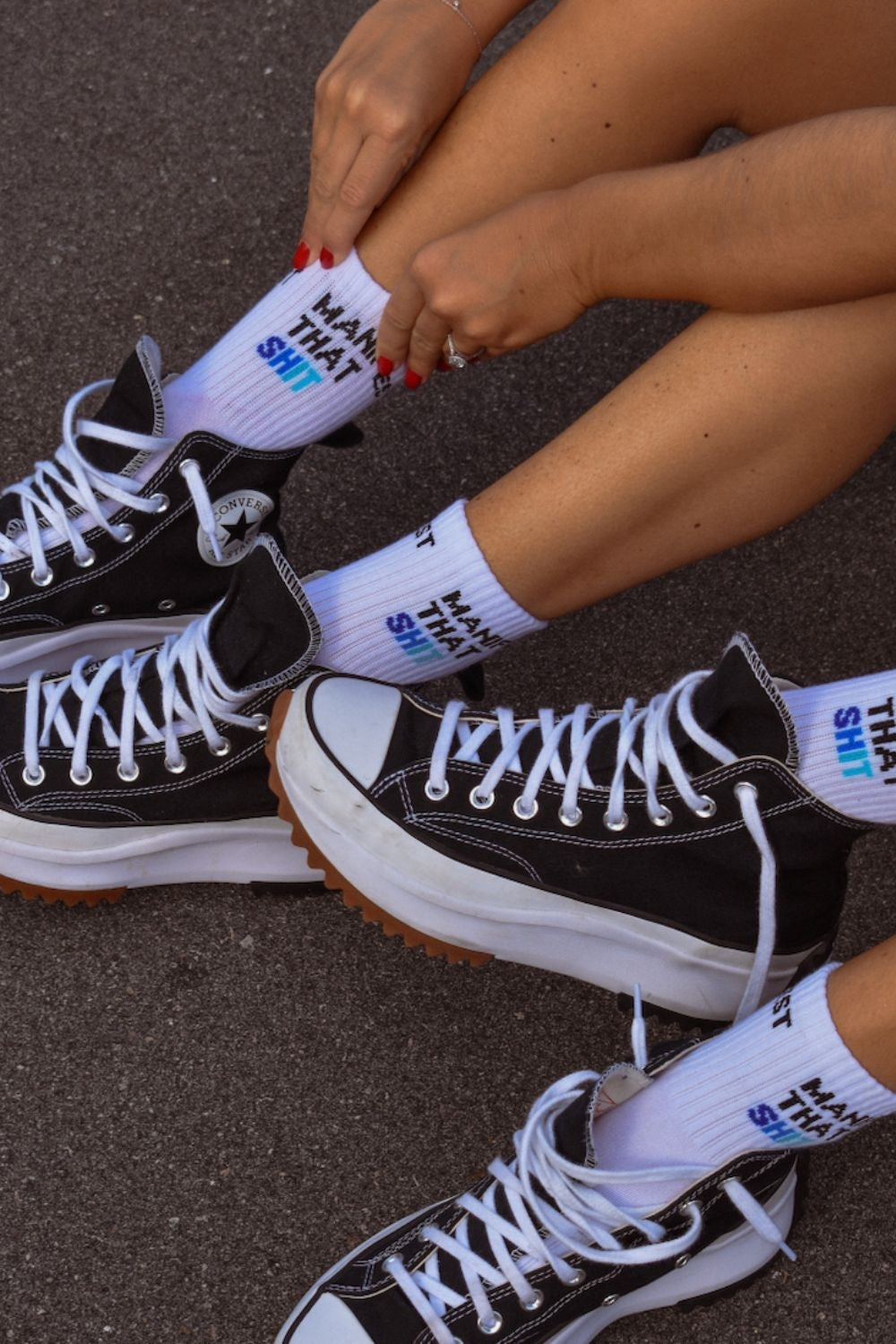 MANIFEST THAT SHIT Mini Socks in Ombre