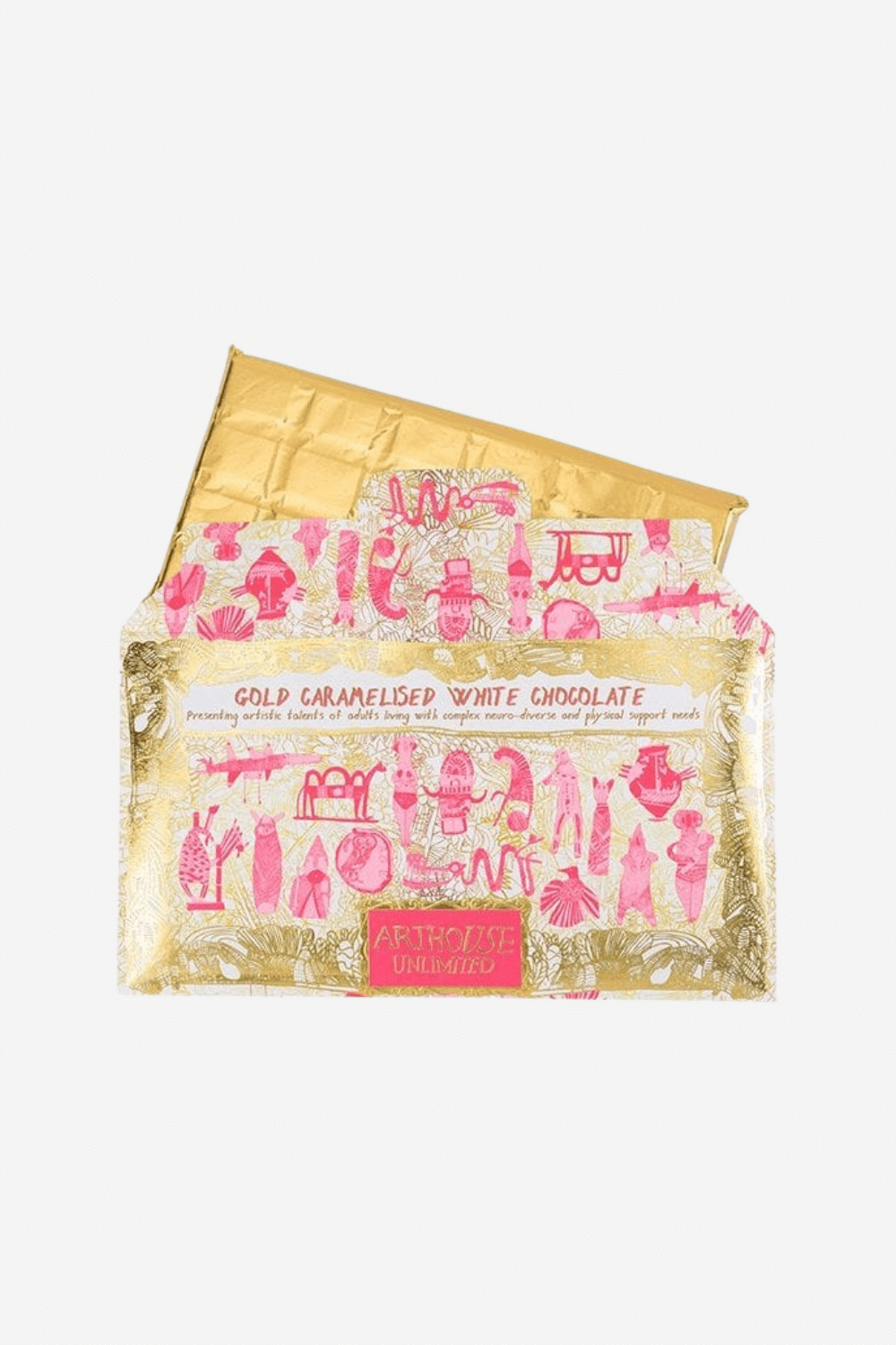 Chocolate Bar - Timeless Treasures Gold White Choc
