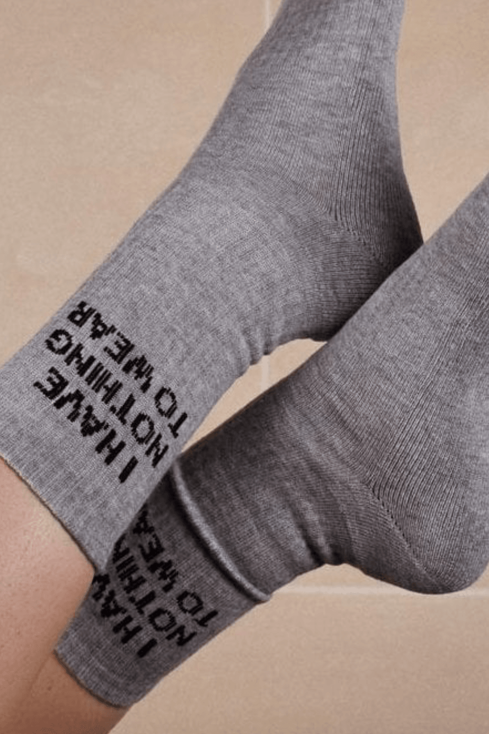 I HAVE NOTHING TO WEAR Socks in Slate