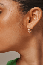 Oline Hoops in Beige and Clear