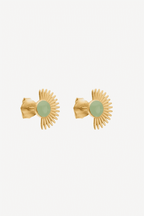 Soleil Studs in Dusty Green