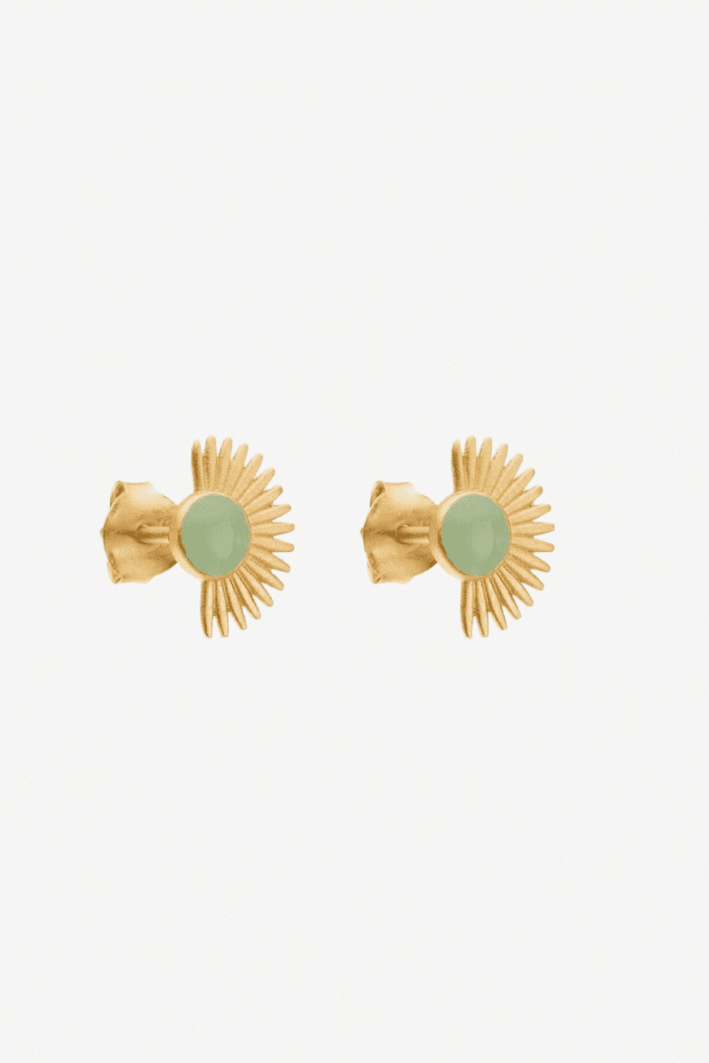 Soleil Studs in Dusty Green