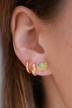 Soleil Studs in Dusty Green
