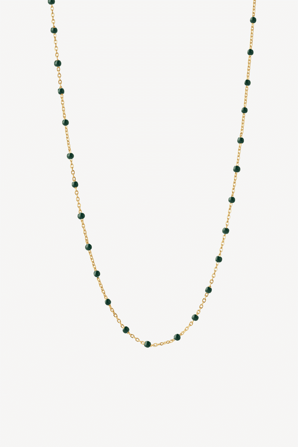 Enamel Copenhagen Lola Necklace in Petrol Green