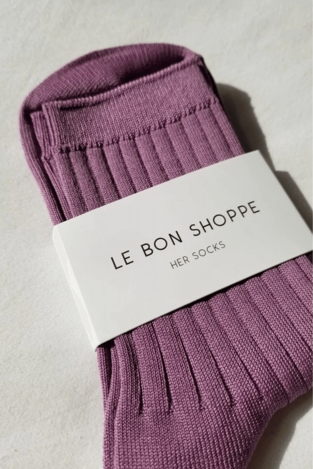 Her Socks in Orchid