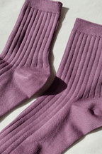 Her Socks in Orchid