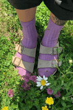 Her Socks in Orchid