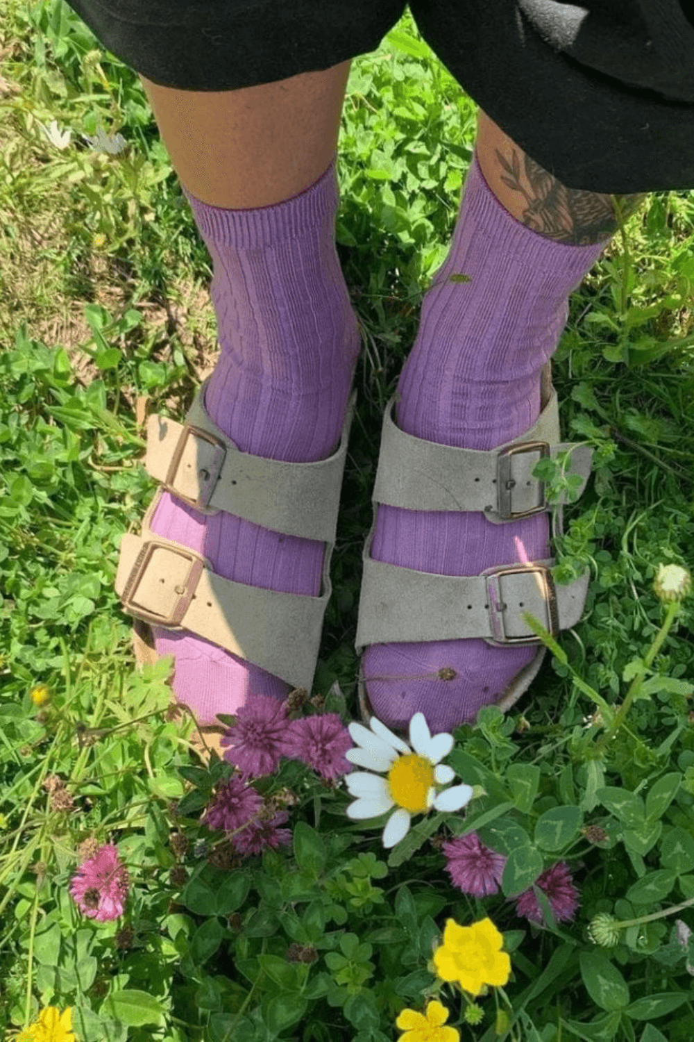Her Socks in Orchid