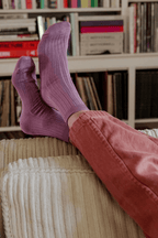 Her Socks in Orchid