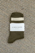 Her Varsity Socks in Fern