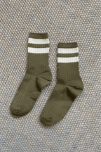 Her Varsity Socks in Fern