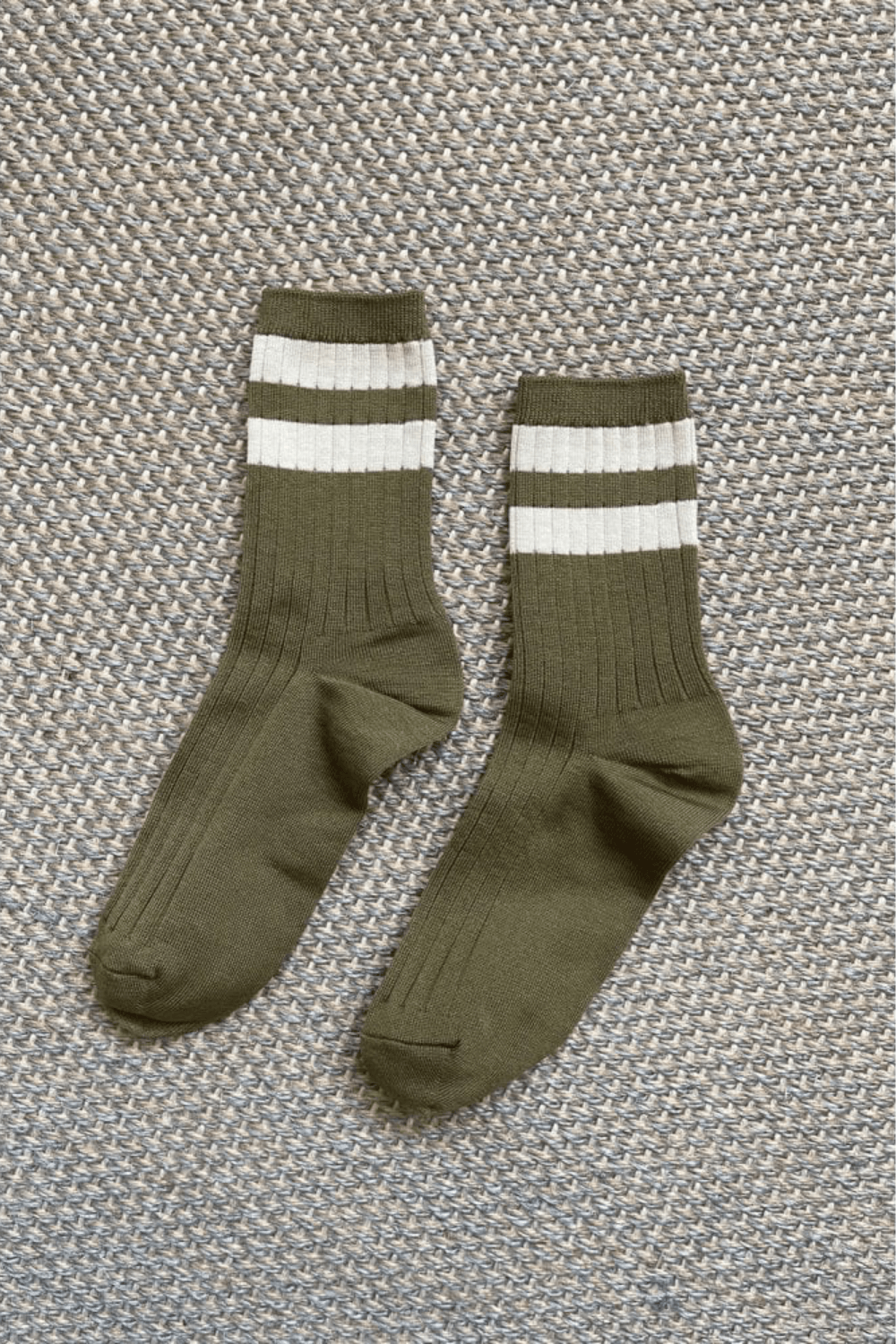 Her Varsity Socks in Fern