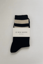 Her Varsity Socks in Black