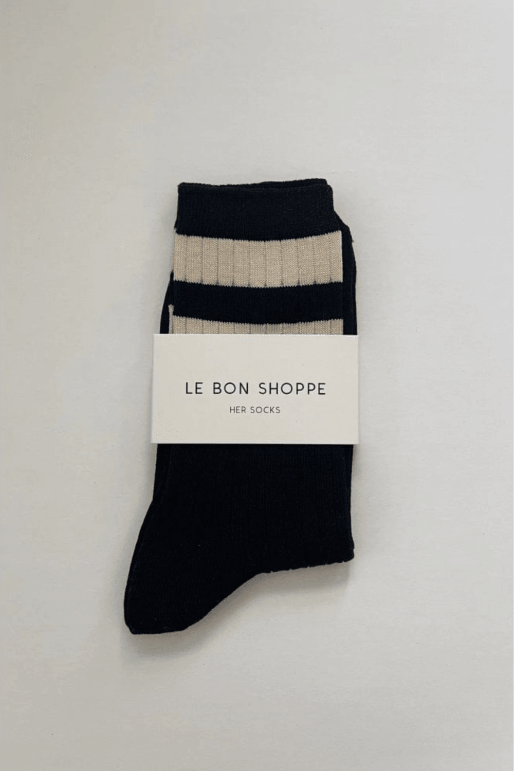 Her Varsity Socks in Black