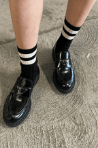 Her Varsity Socks in Black