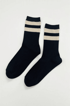 Her Varsity Socks in Black