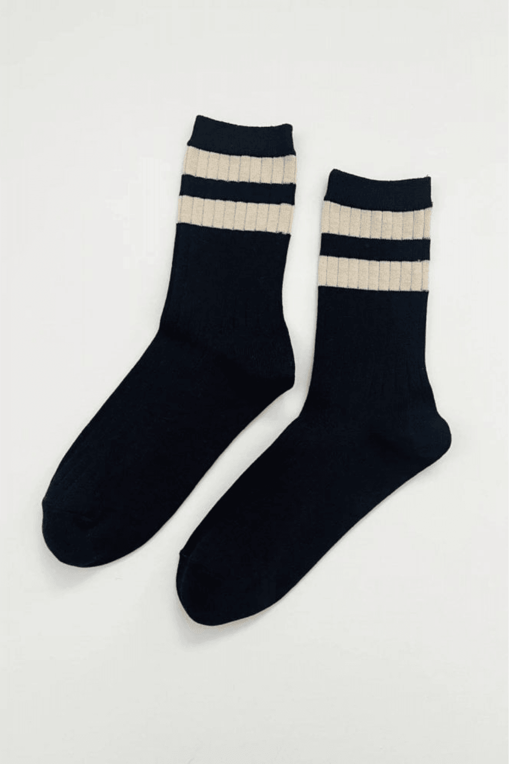Her Varsity Socks in Black