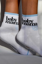 Baby Mama Mini Socks with Smile in Blue