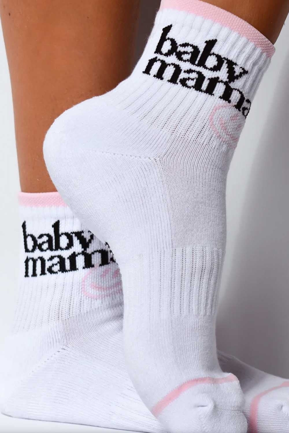 Baby Mama Mini Socks with Smile in Pink