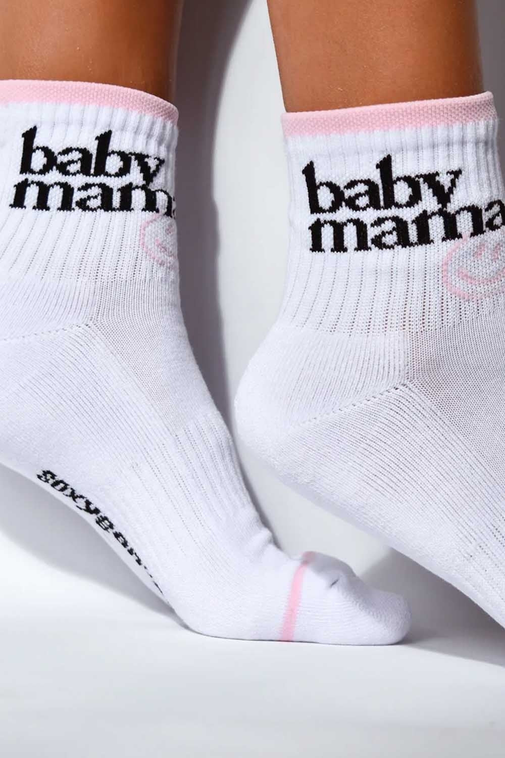 Baby Mama Mini Socks with Smile in Pink