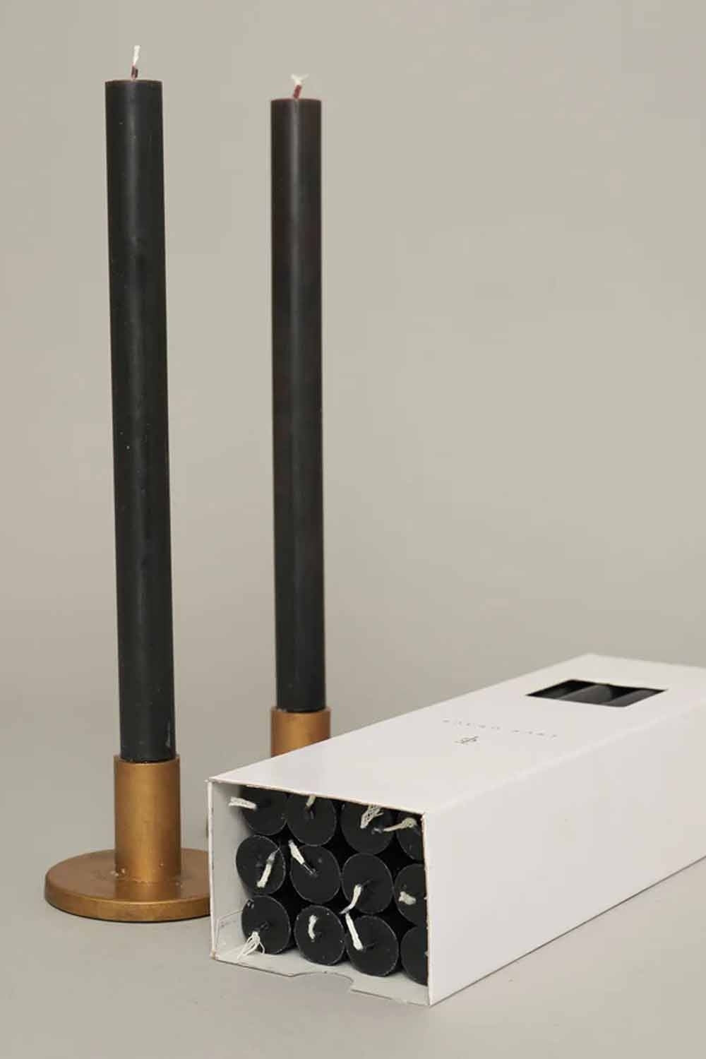 Dining Candles in Black (Pair of 2)