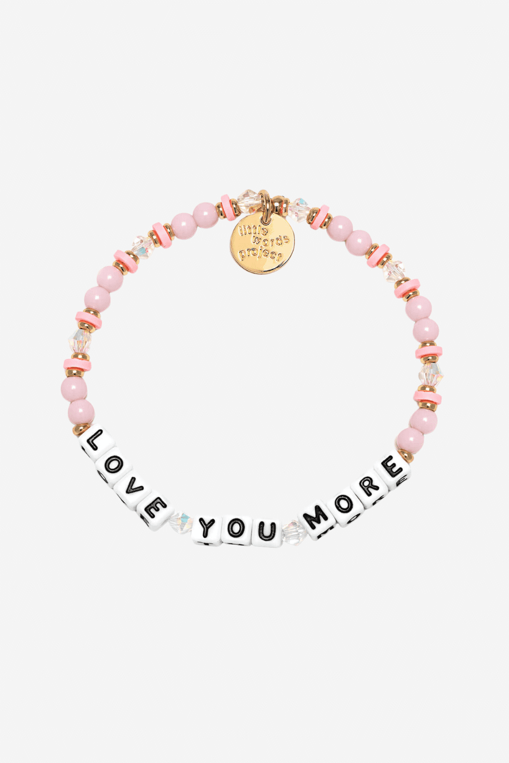 LOVE YOU MORE Bracelet - White/Rose Petals