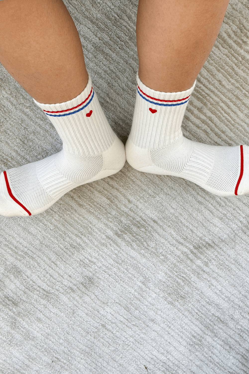 Embroidered Boyfriend Milk Heart Socks