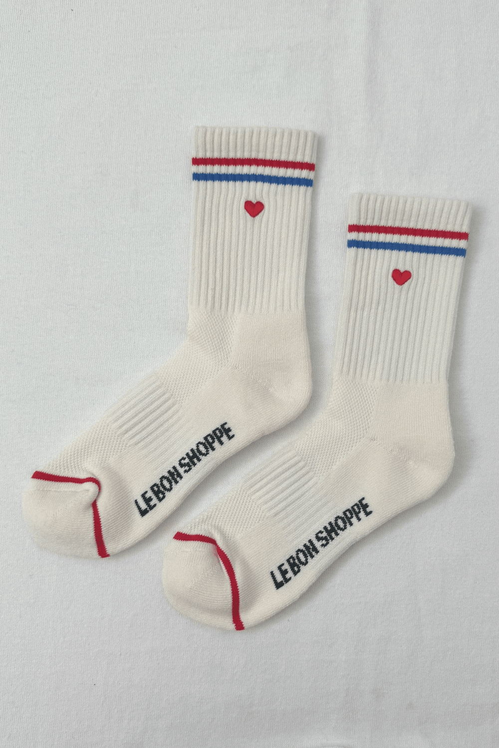 Embroidered Boyfriend Milk Heart Socks