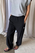 French Terry Balloon Pants in Black