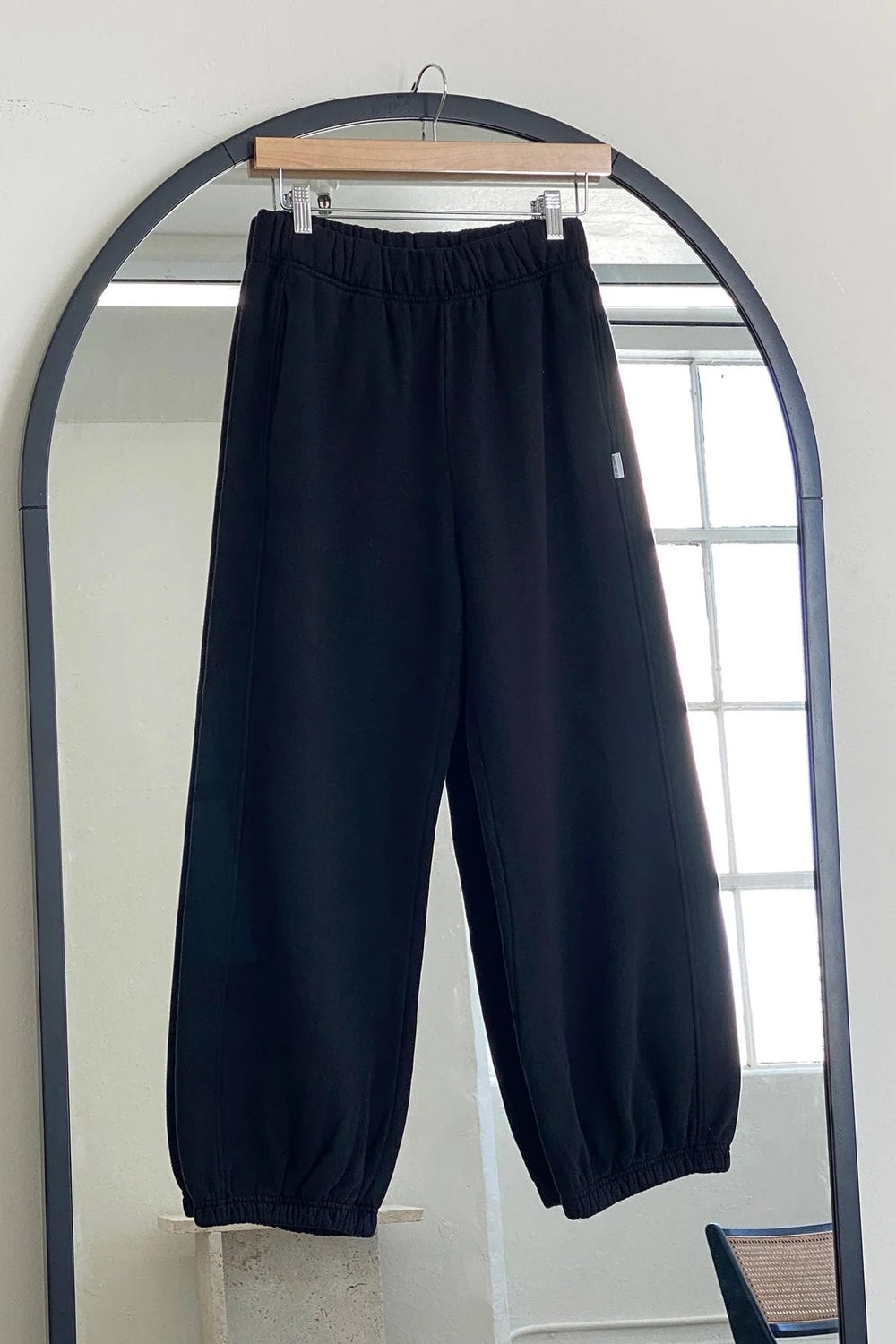 French Terry Balloon Pants in Black