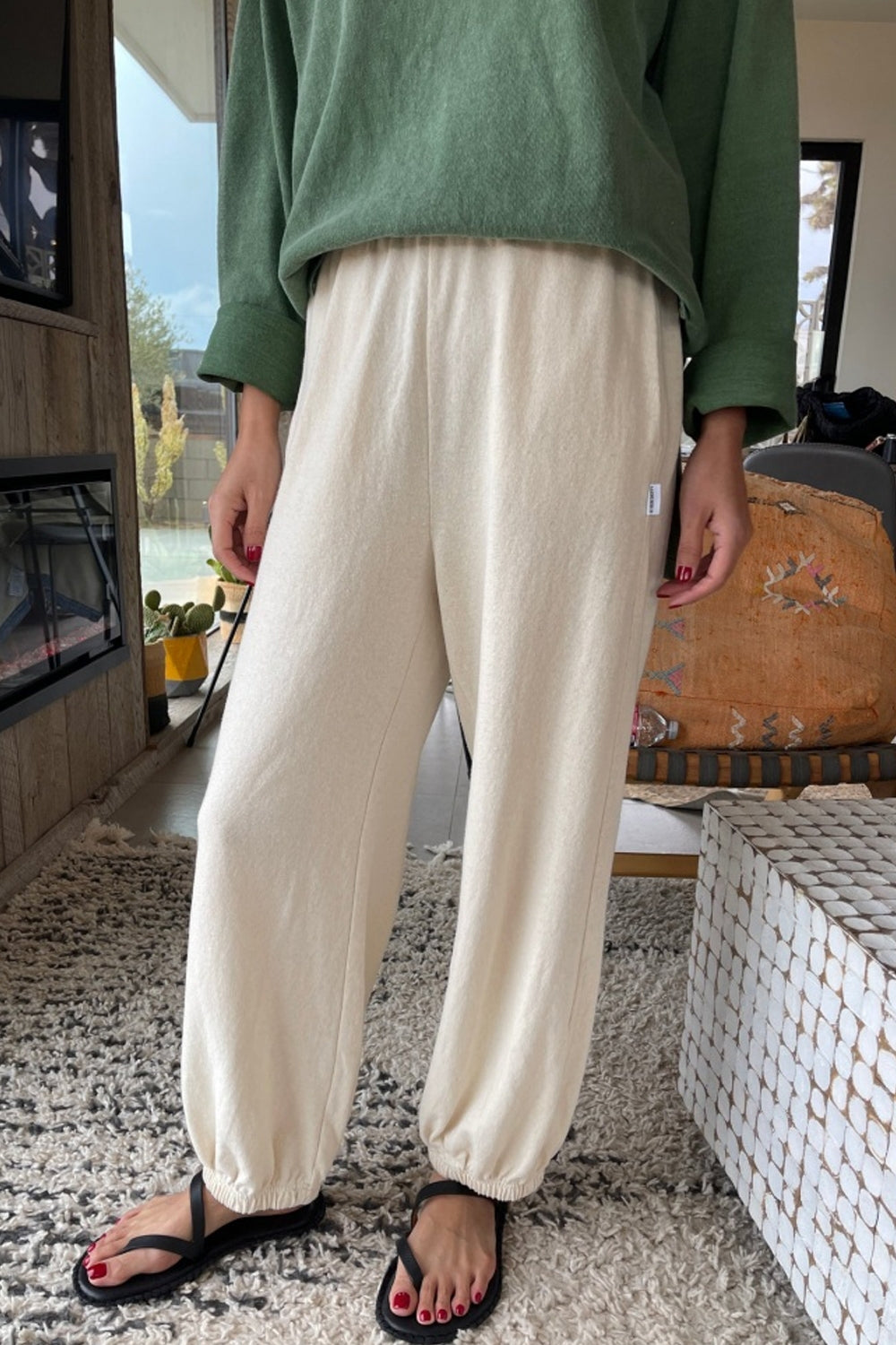 French Terry Balloon Pants in Naturel