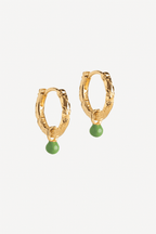 Belle Hoops in Dusty Green