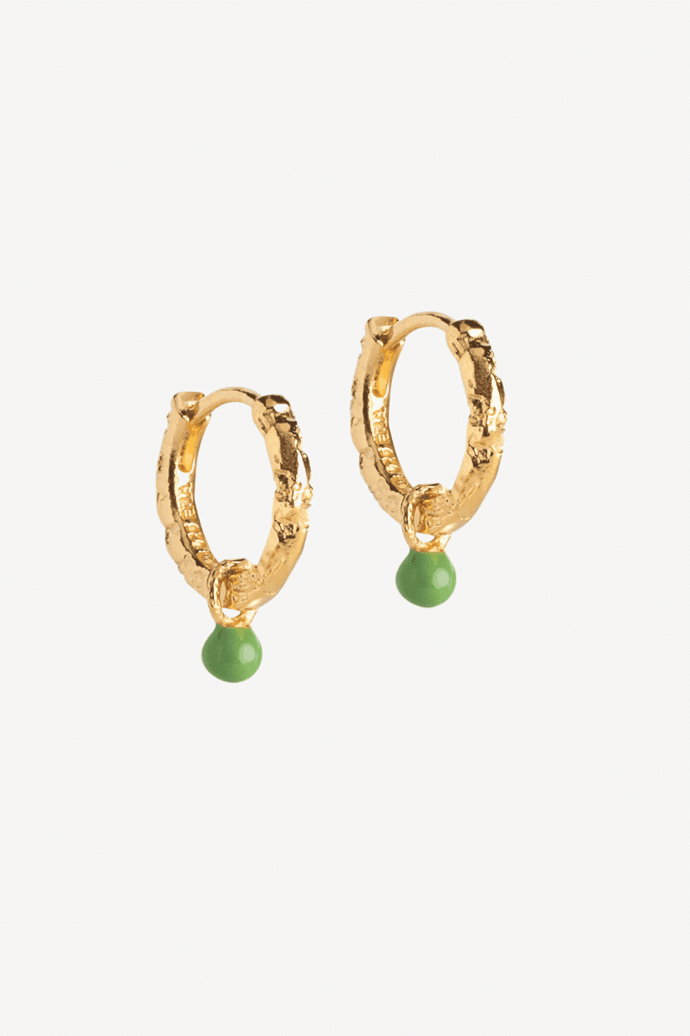 Belle Hoops in Dusty Green