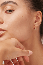 Belle Hoops in Dusty Green