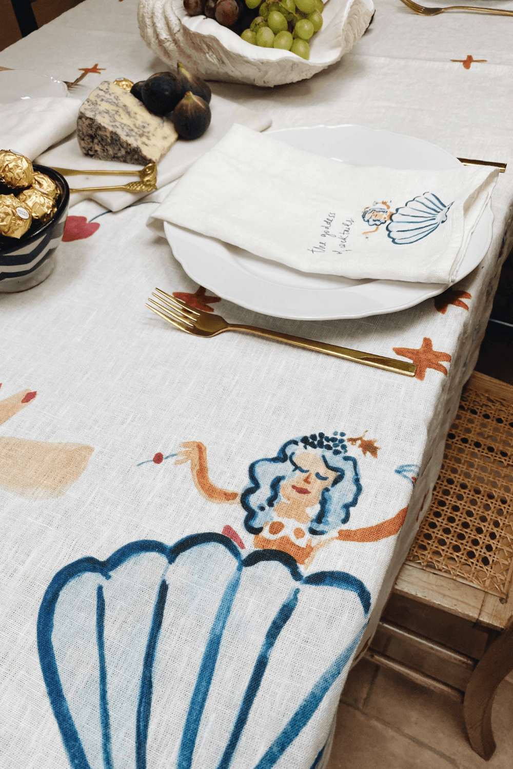 Goddess of Cocktails and Very Dirty Martini Linen Napkin Set