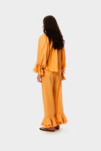 Cha-Cha Linen Lounge Set in Coral