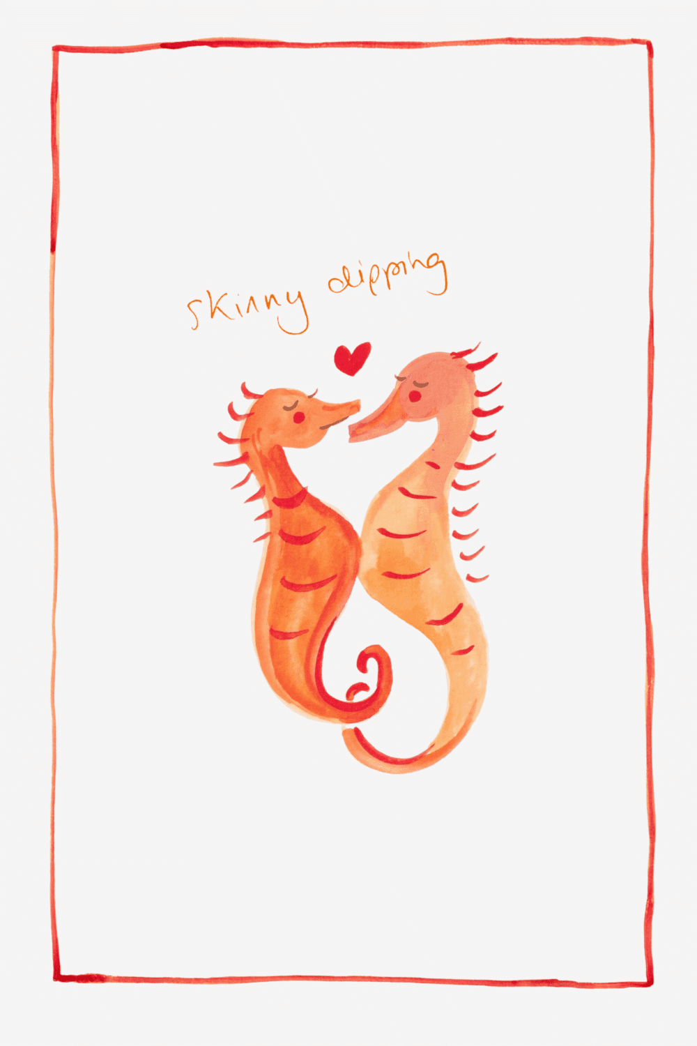 Skinny Dipping Tea Towel