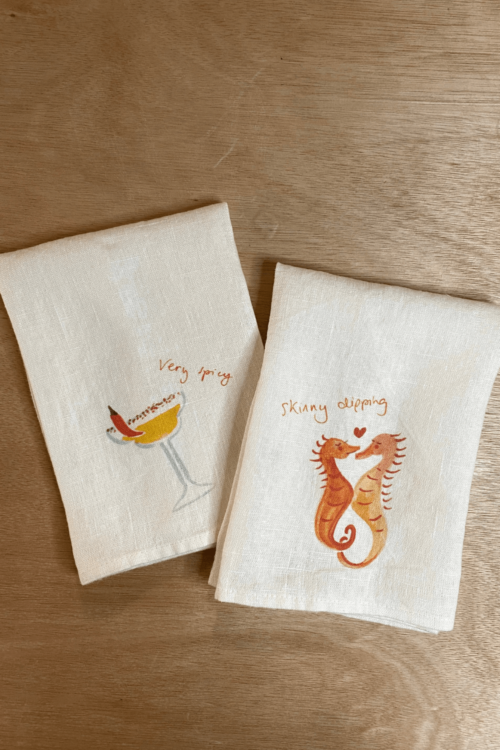Skinny Dipping and Very Spicy Napkin Set