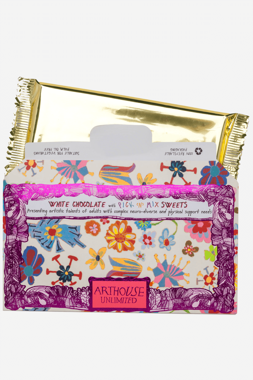 Chocolate Bar - White Chocolate with Pick 'n' Mix Sweets