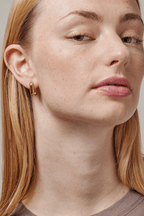 Square 18mm Hoops Gold Plated Sterling Silver