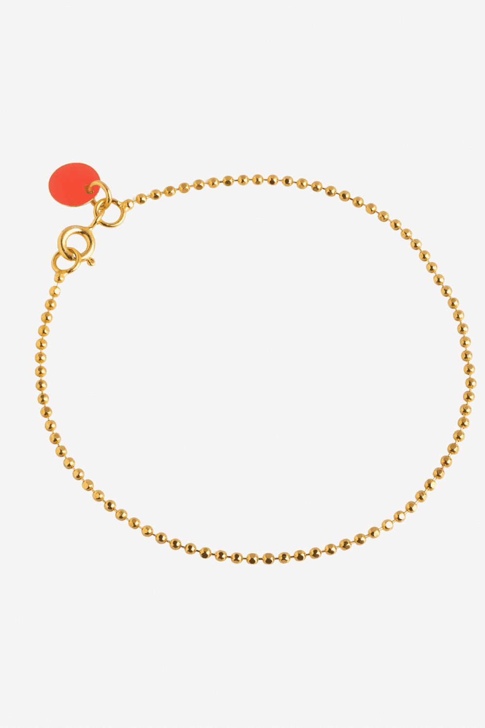 Ball Chain Bracelet in Coral