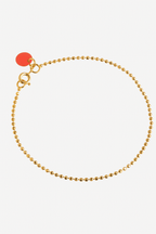 Ball Chain Bracelet in Coral